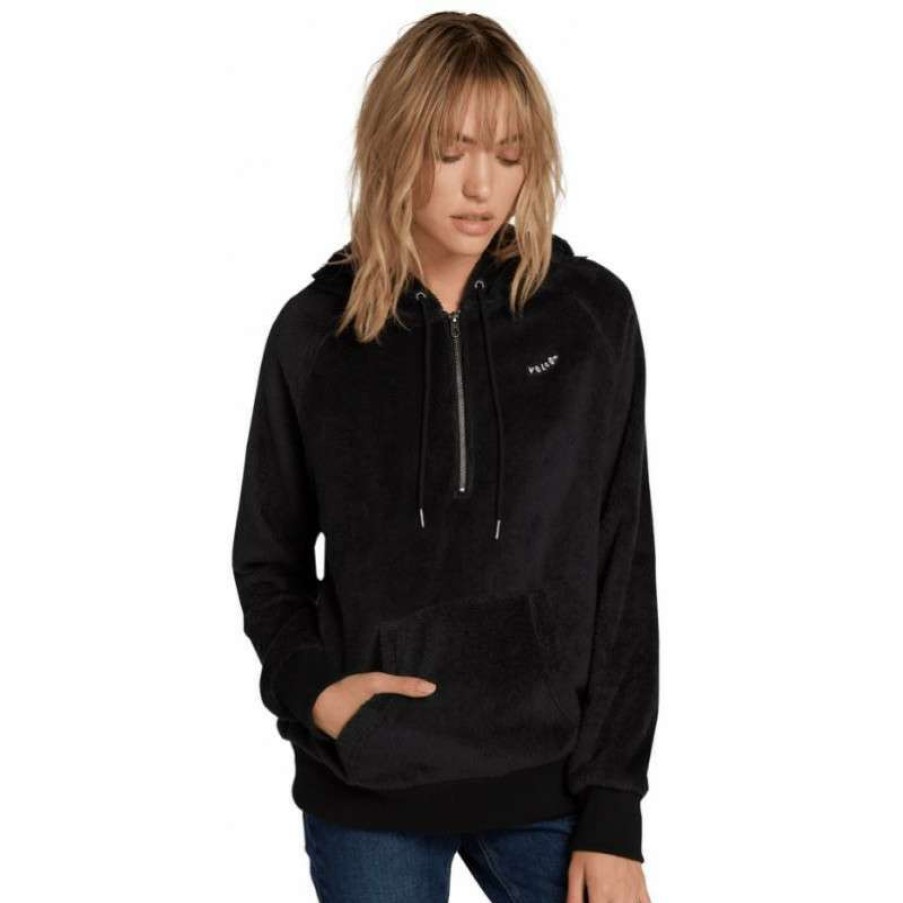 Technical Clothing * | Cheap Volcom Snugz N Hugz (Black) Women'S Sweatshirt