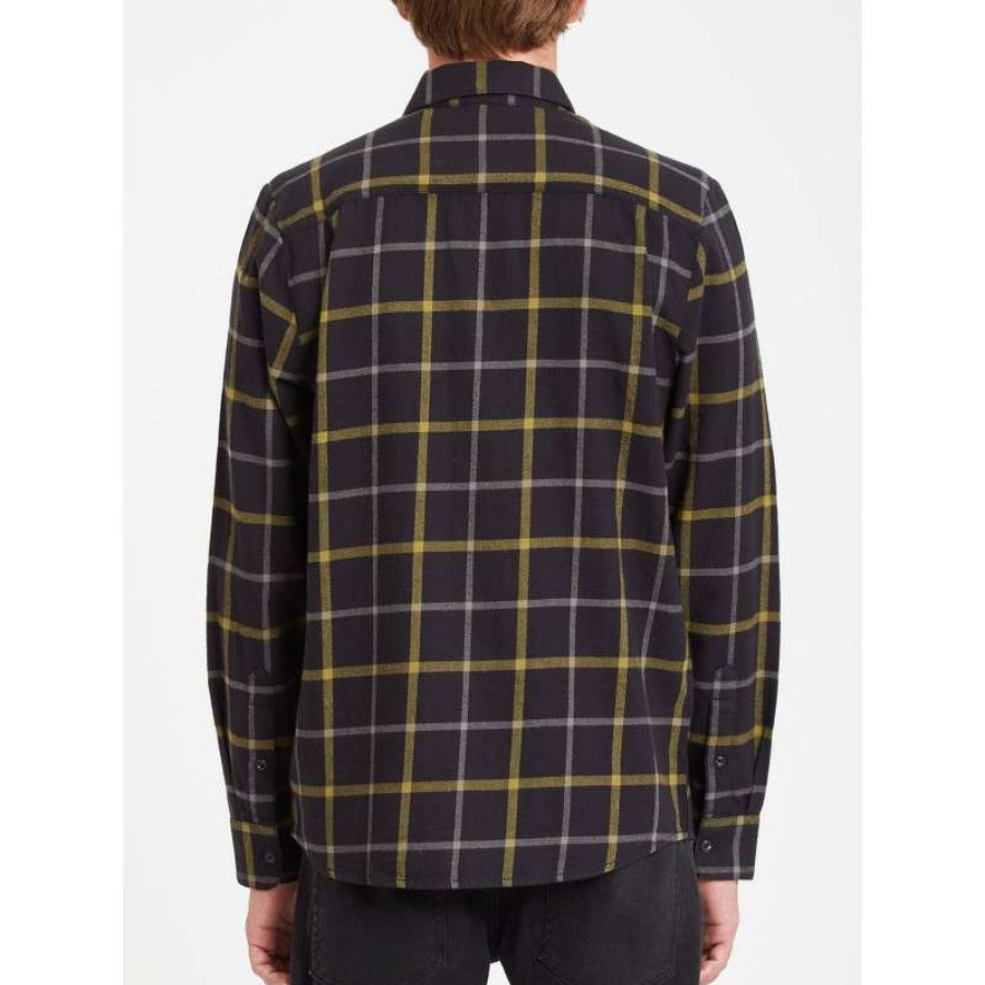 Technical Clothing * | Cheap Volcom Caden Plaid Shirt (Black) Man