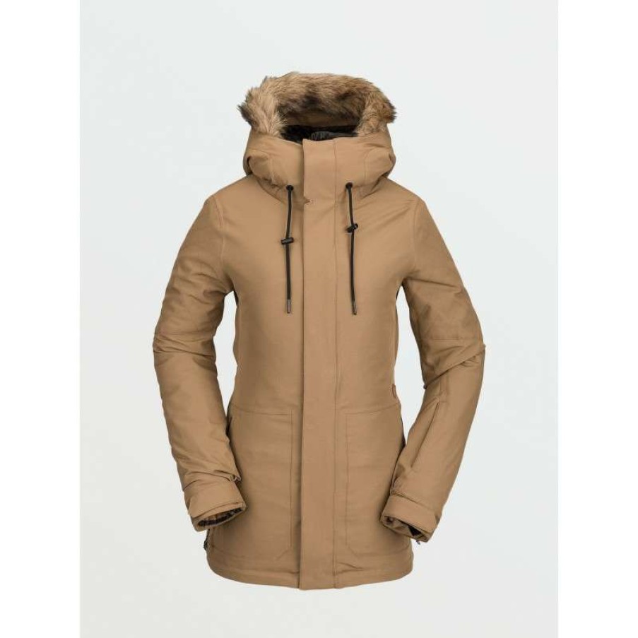 Technical Clothing * | Exactly Discount Women'S Volcom Shadow Ins (Coffee) Ski Jacket