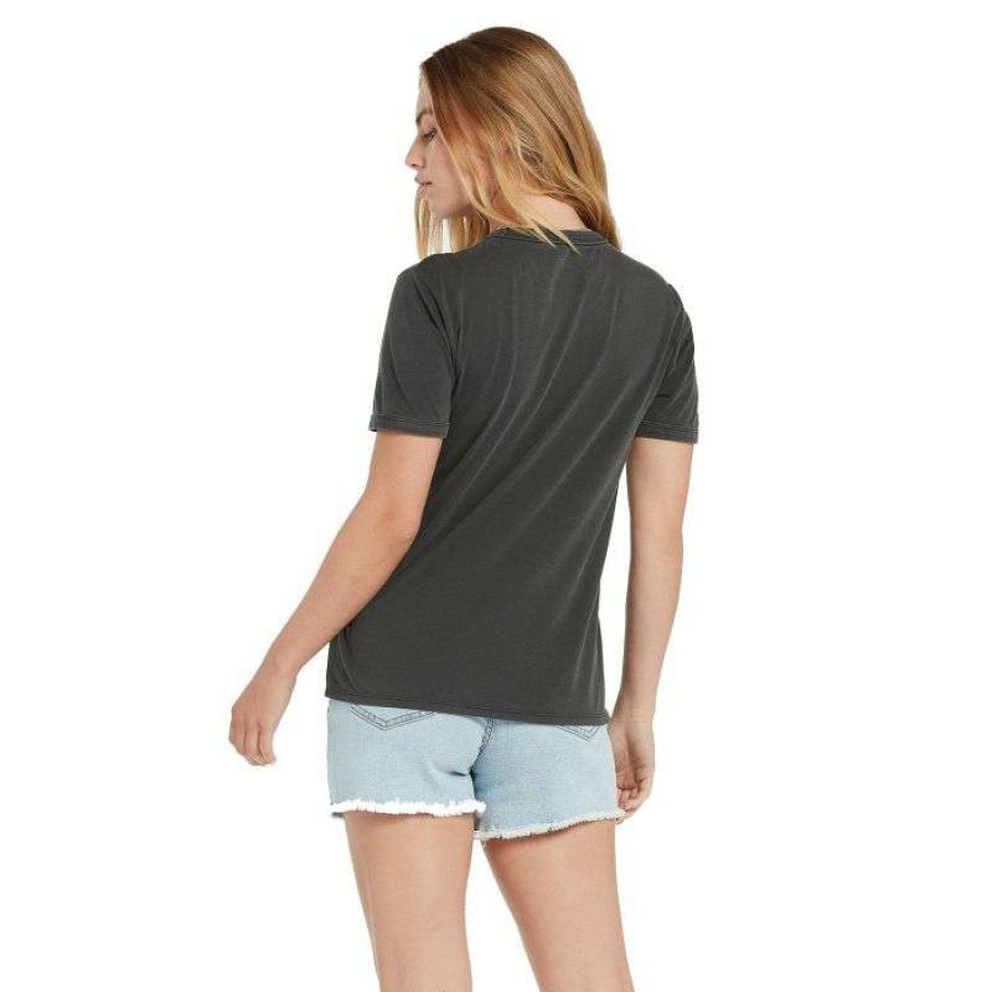 Technical Clothing * | Radiant Model Volcom Truly Ringer Tee (Black) Women