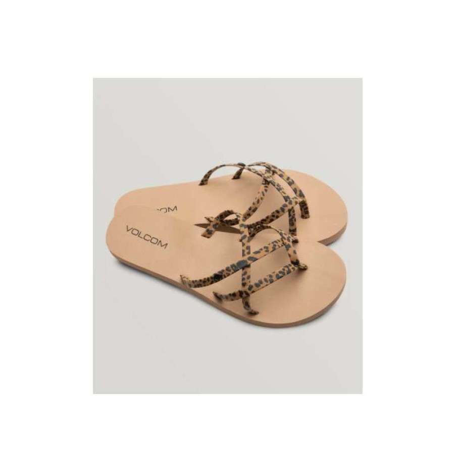 Outdoor Shoes * | Sale Online Volcom New School Ii (Cheetah) Sandals Women