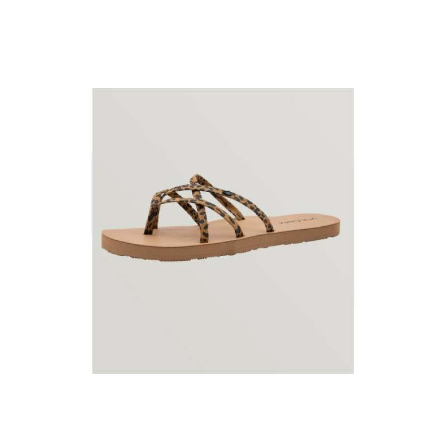 Outdoor Shoes * | Sale Online Volcom New School Ii (Cheetah) Sandals Women