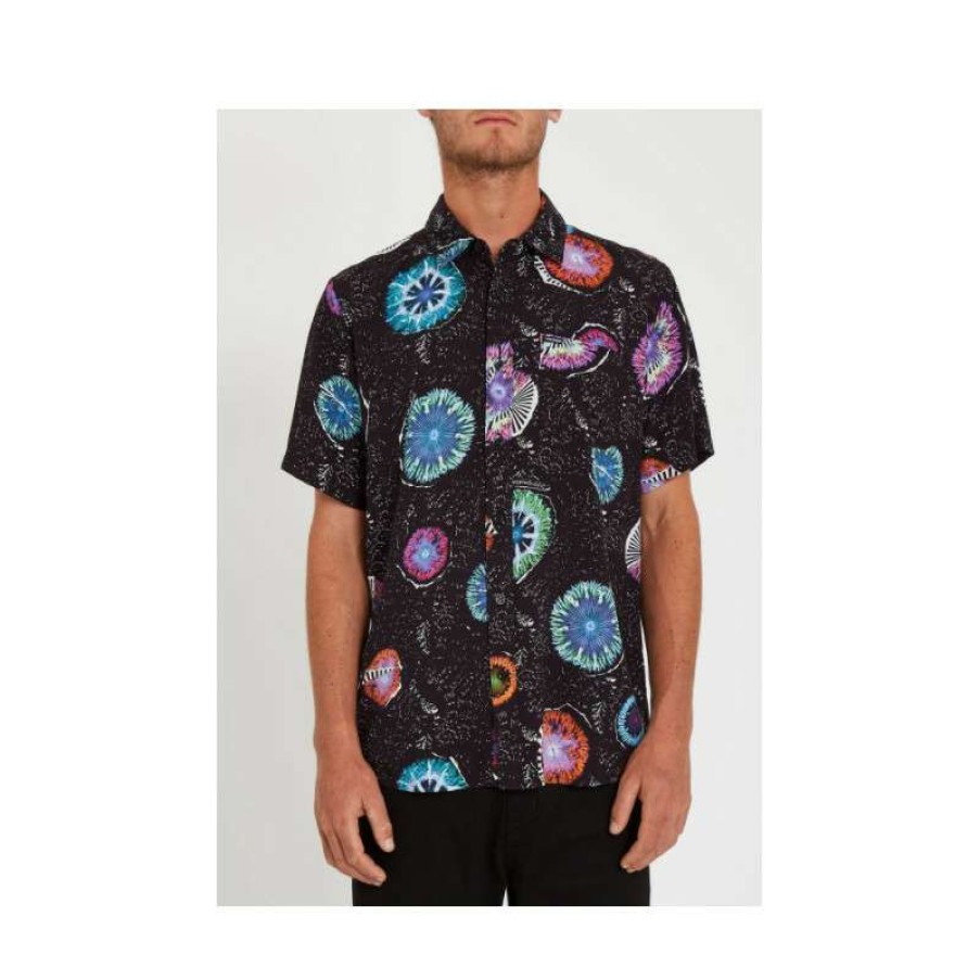 Technical Clothing * | Premium Product Volcom Coral Morph Shirt (Black) Men