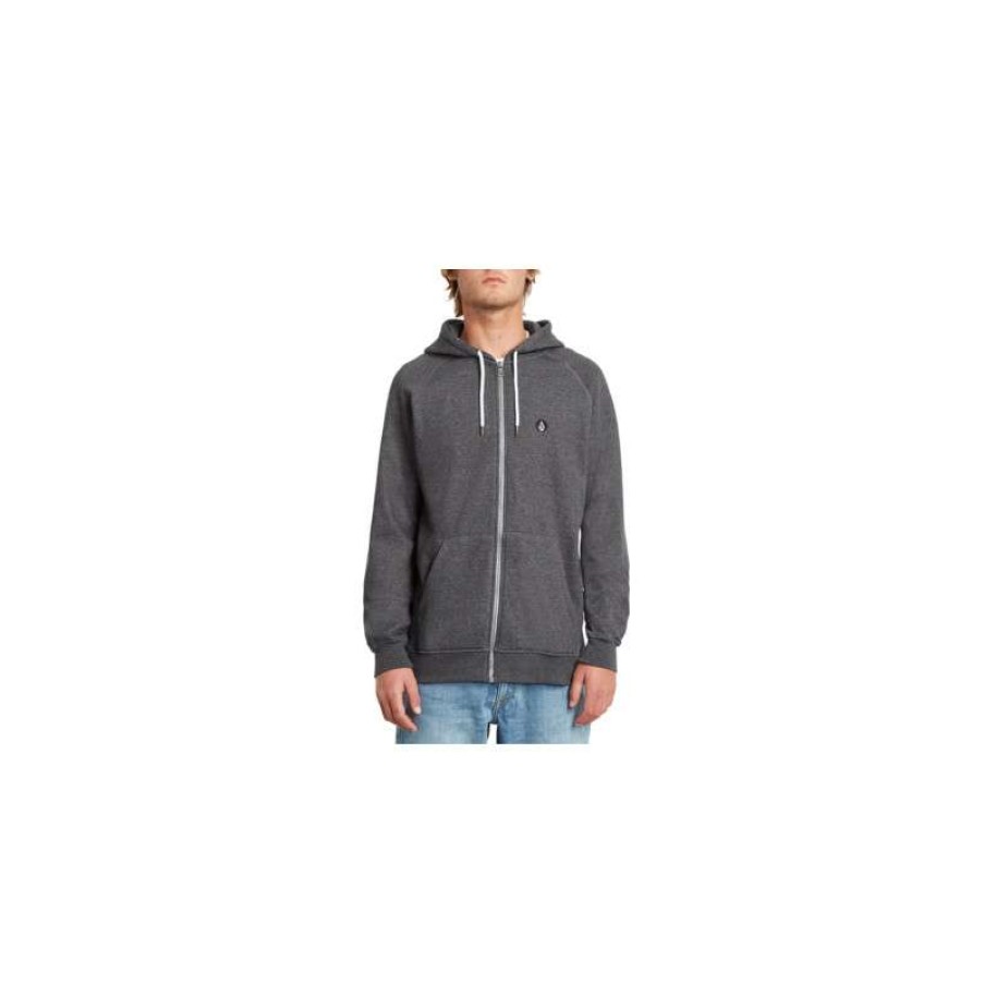 Technical Clothing * | Excellent Quality Volcom Timesoft Zip Jacket (Black Grey) Man