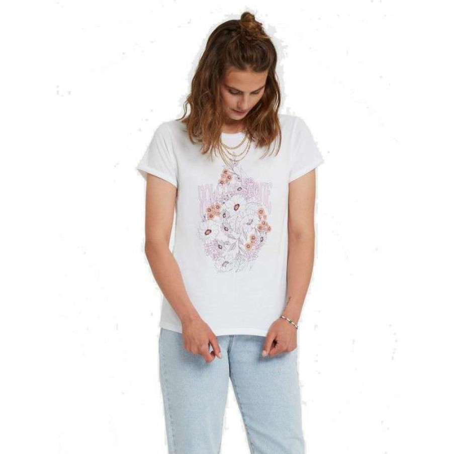 Technical Clothing * | Exactly Discount Volcom Radical Daze Tee (White) Women