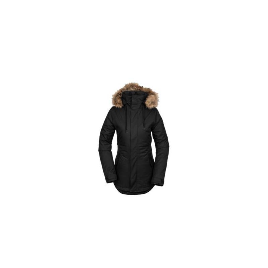 Technical Clothing * | Exceptional Design Volcom Fawn Ins (Black) Jacket Woman