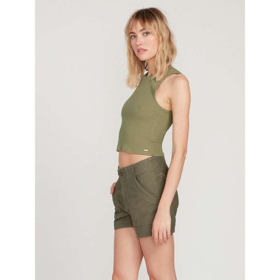 Technical Clothing * | Glamor Model Women'S Volcom Army Whaler Shorts (Camouflage Green)