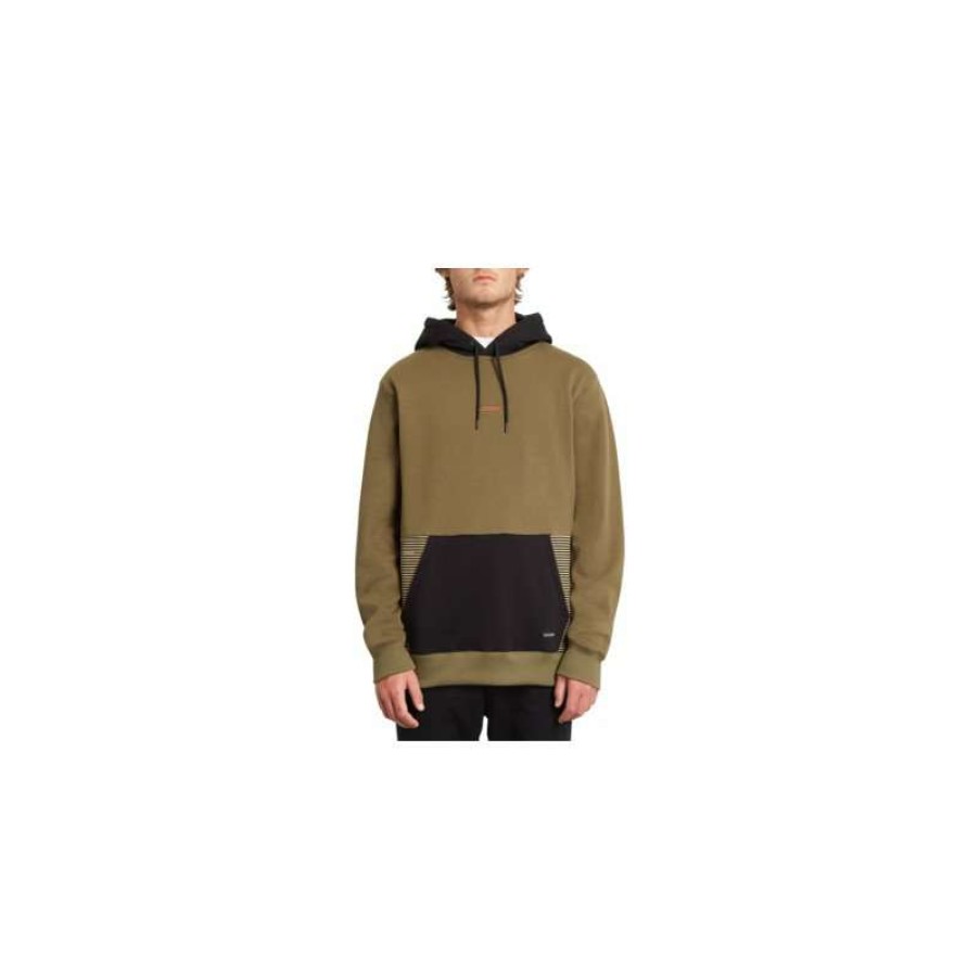 Technical Clothing * | Cut Price Hooded Sweatshirt Volcom Forzee (Military) Man