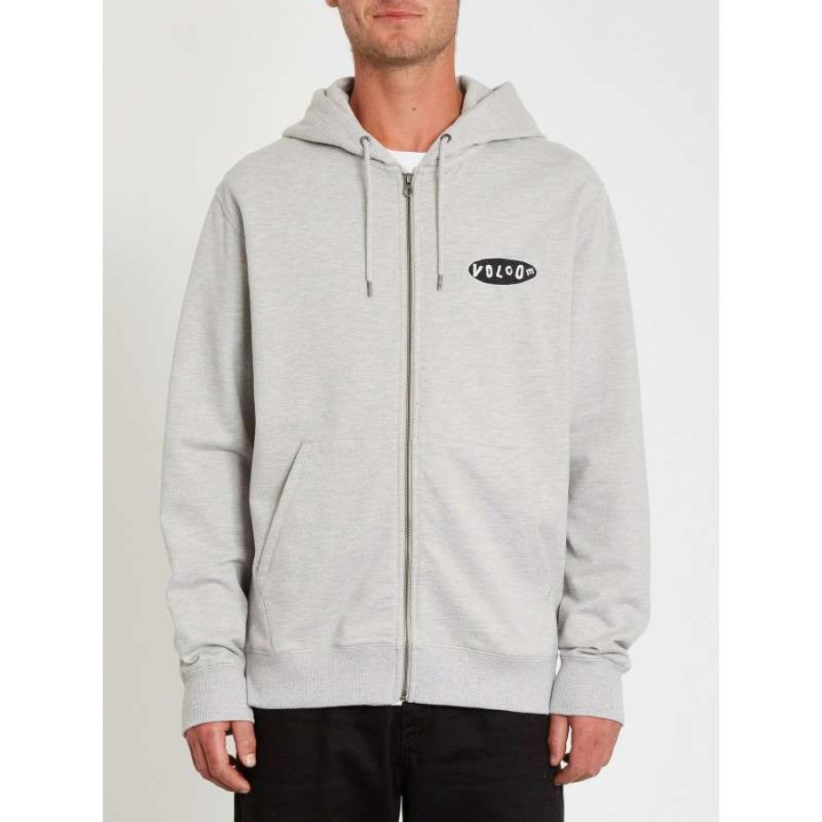 Technical Clothing * | Original Model Volcom Supply Stone (Heather Grey) Men'S Zip Up Sweatshirt