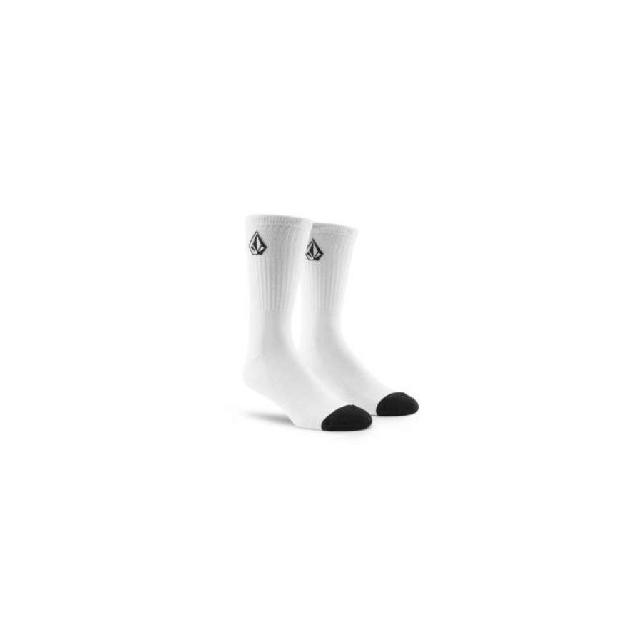 Technical Clothing * | Sale Online Volcom Full Stone Sock 3Pk (White)