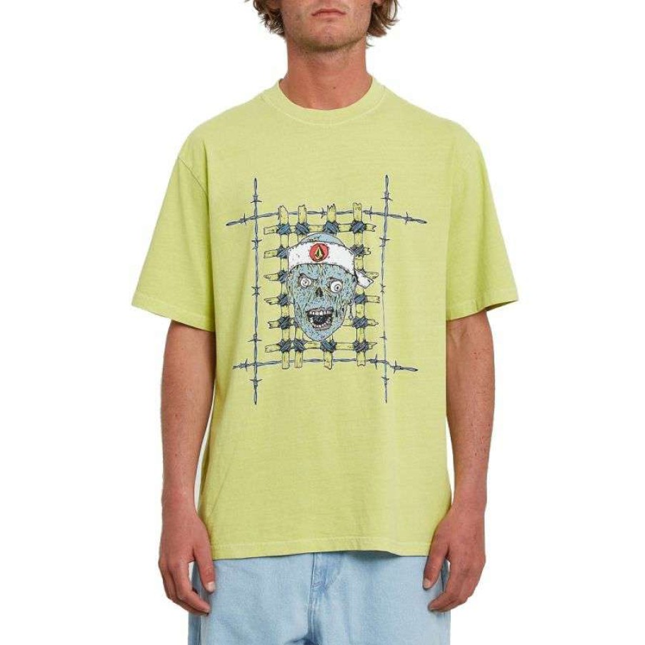 Technical Clothing * | Original Model Volcom Richard French Fa Gd Lse Ss (Limeade) Men'S T-Shirt