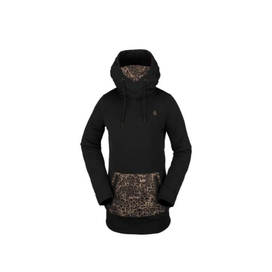 Technical Clothing * | Fascinating Model Volcom Spring Shred Technical Sweatshirt (Black) Women