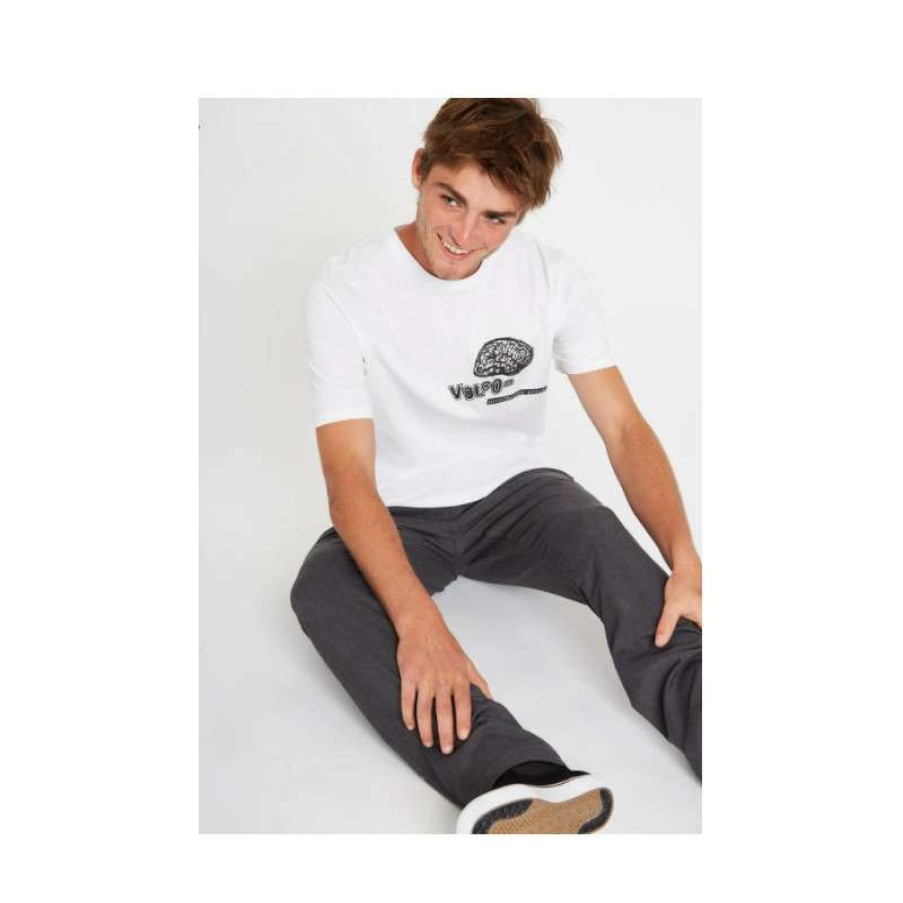 Technical Clothing * | Exclusive Design Volcom Cosmogramma Tee-Shirt (White) Men