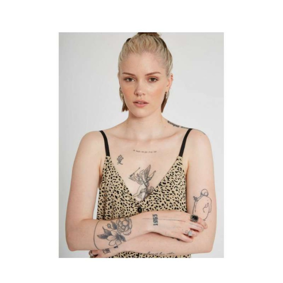 Technical Clothing * | Premium Product Volcom High Wired Tank Dress (Animal Print) Women