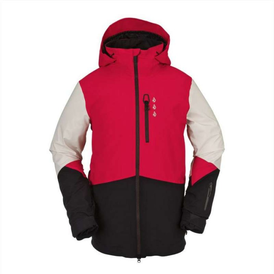 Technical Clothing * | Premium Product Men'S Volcom Bl Stretch Gore Ski Jacket (Red)