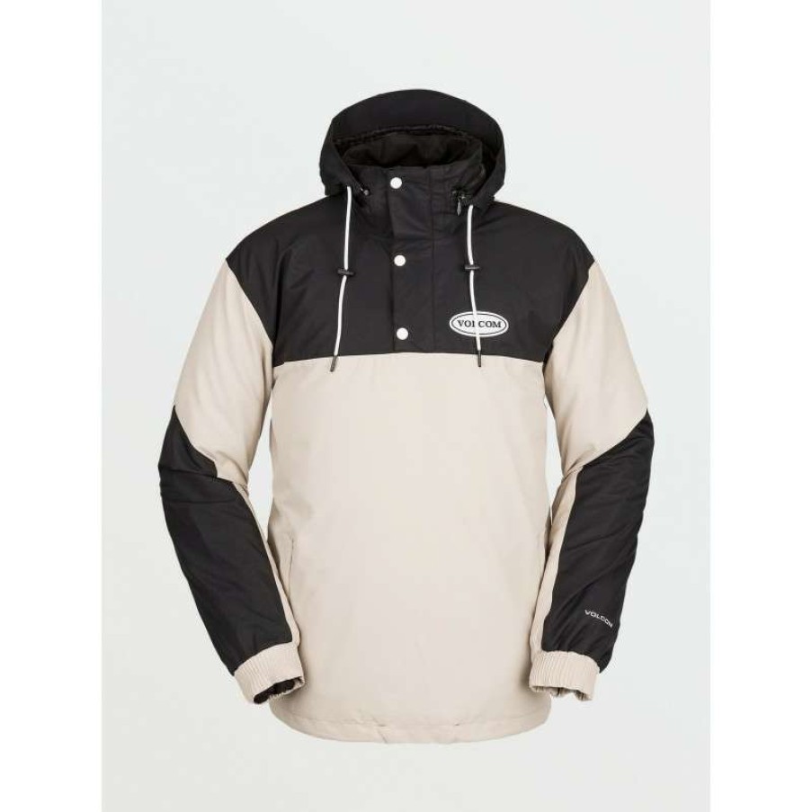 Technical Clothing * | Exceptional Design Snow Jacket Volcom Longo Pullover (Khaki) Man