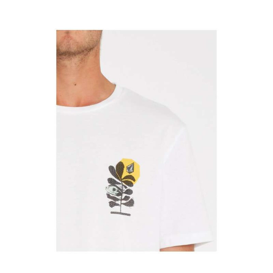 Technical Clothing * | Fire Sale Volcom Comvol Tee-Shirt (White) Men