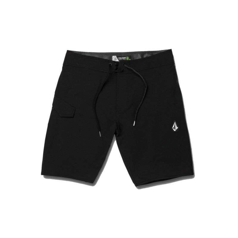 Technical Clothing * | Premium Product Men'S Volcom Lido Solid Mod 20 Swim Shorts (Black)