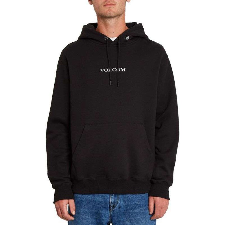 Technical Clothing * | Exceptional Design Volcom Stone P/O Fleece Hoodie (Black) Men