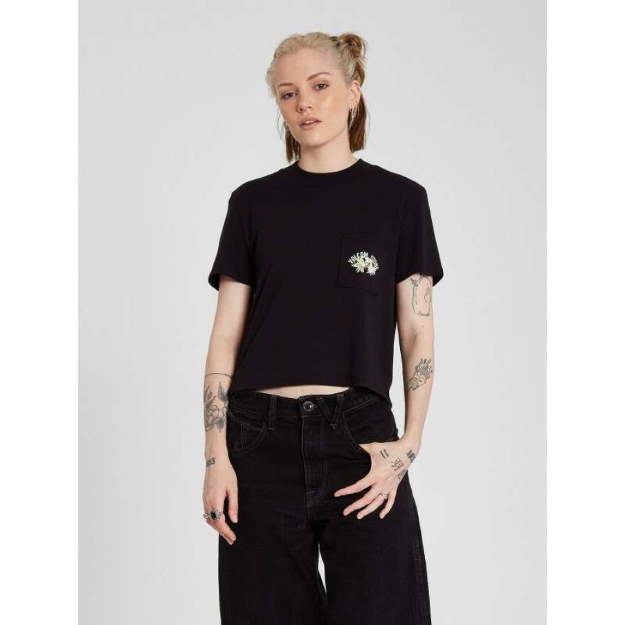 Technical Clothing * | Cut Price Volcom Pocket Dial T-Shirt (Black) Woman