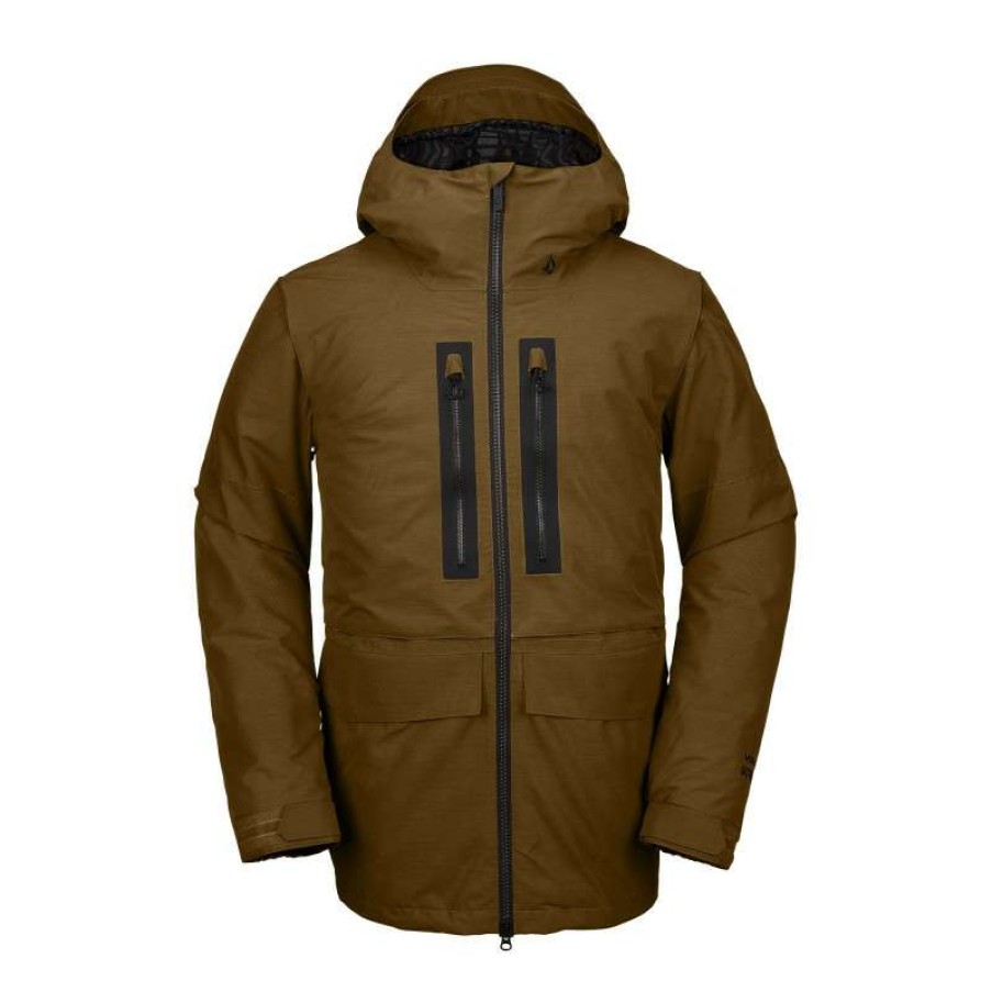 Technical Clothing * | Exclusive Design Snow Jacket Volcom Stone Gore-Tex (Caramel)