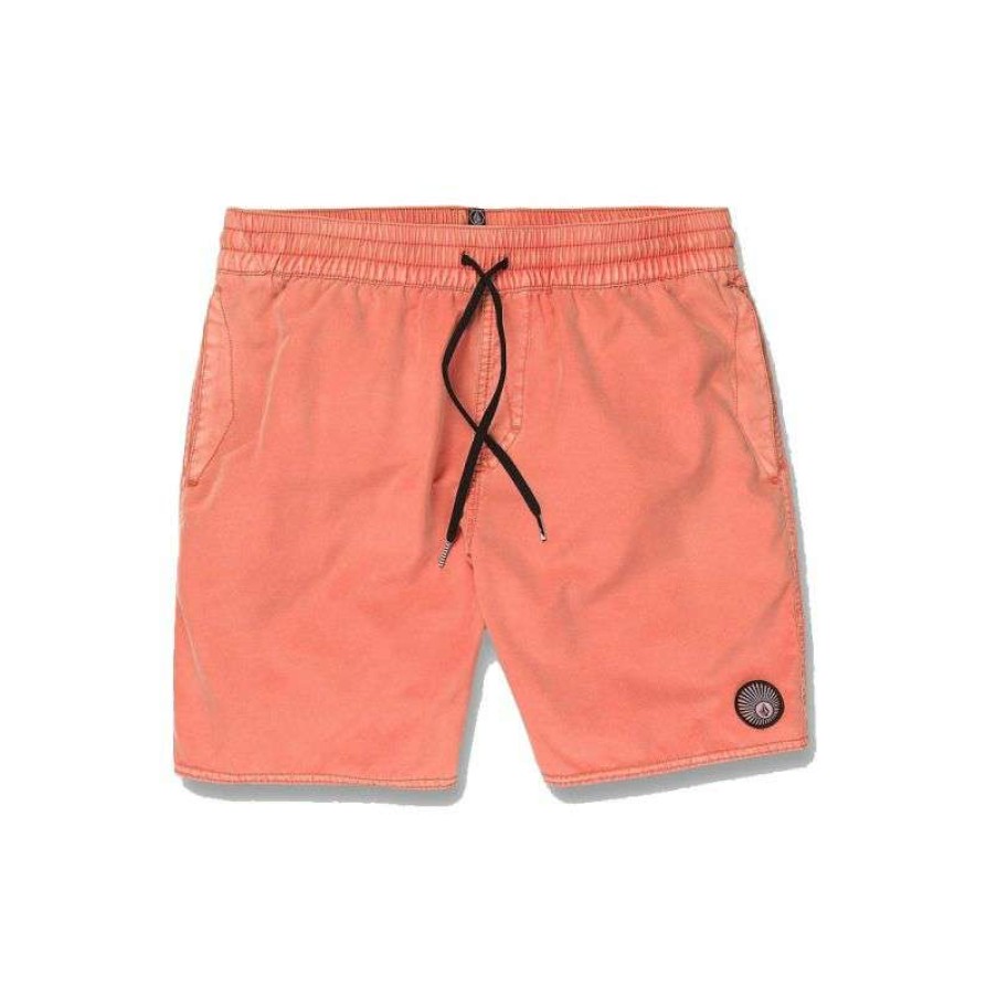 Technical Clothing * | Superior Style Men'S Volcom Center Trunk 17 Swim Shorts (Living Coral)