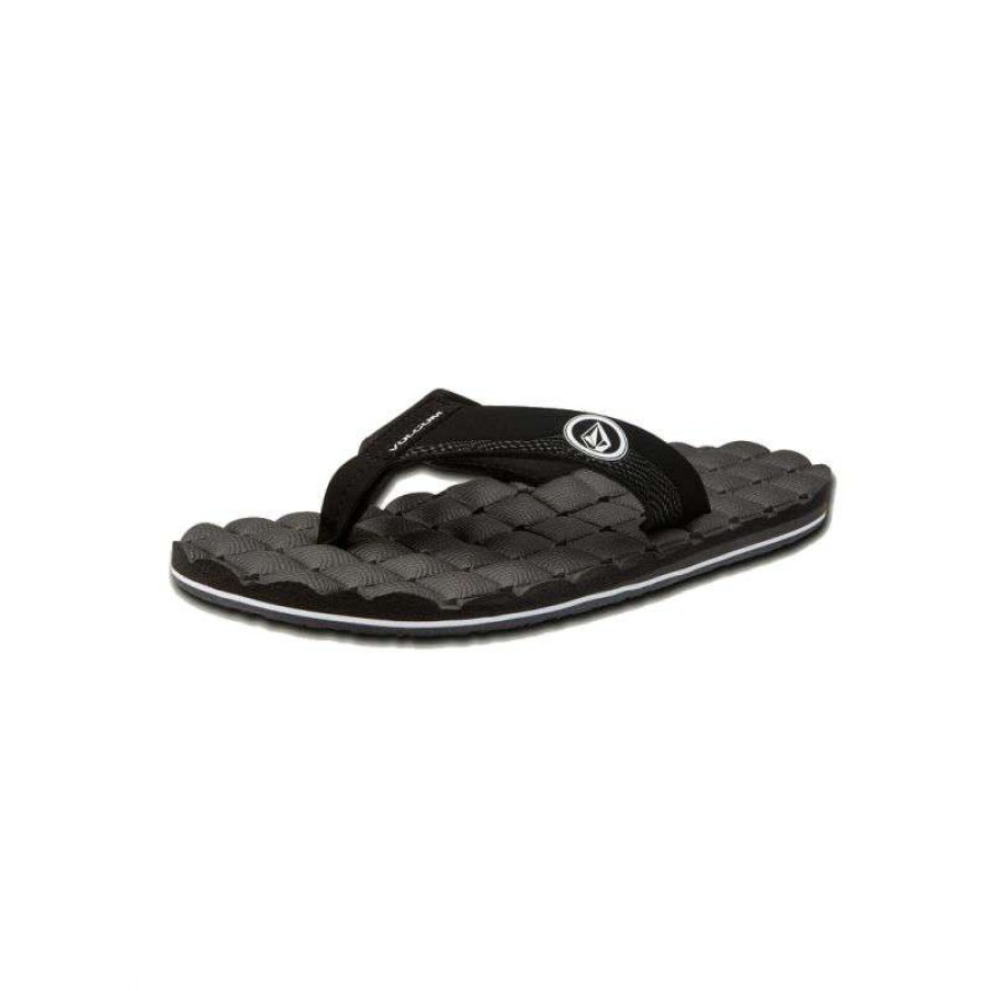 Outdoor Shoes * | Cut Price Volcom Recliner Sandals (Black & White) Men