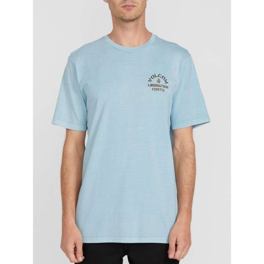 Technical Clothing * | Fascinating Model Volcom Cj Collins S/S Tee (Cool Blue) Man