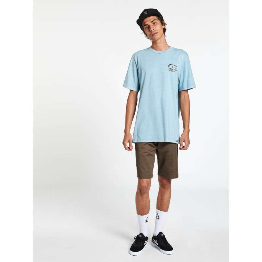 Technical Clothing * | Fascinating Model Volcom Cj Collins S/S Tee (Cool Blue) Man