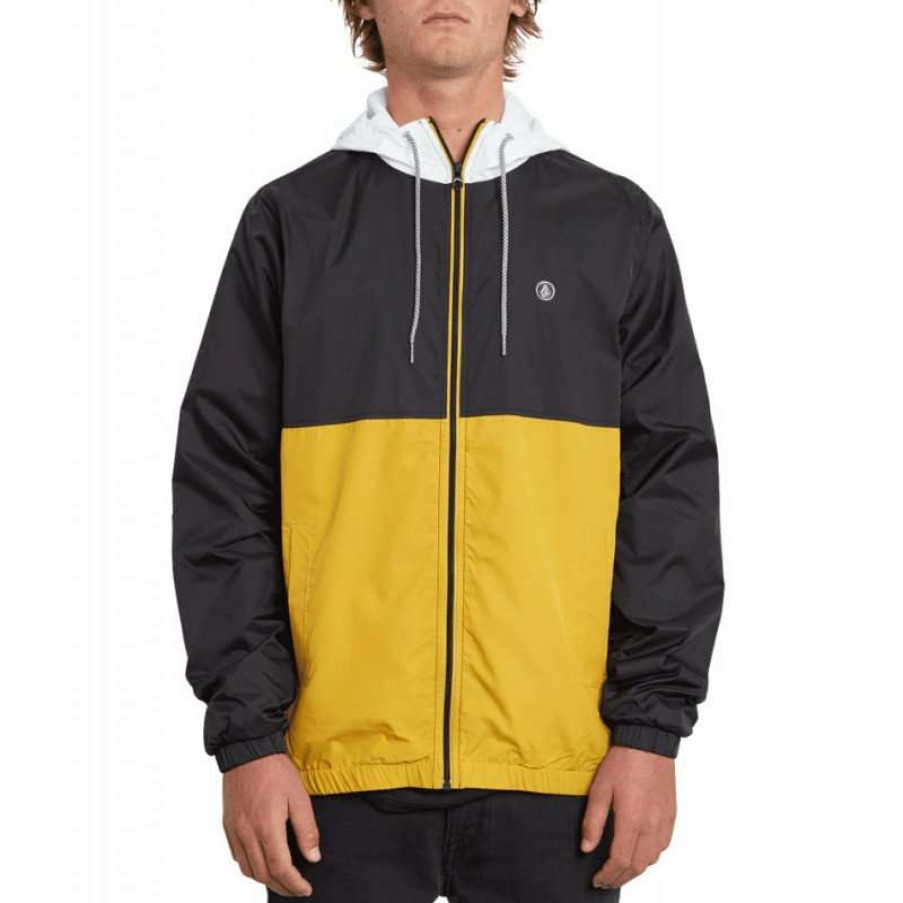 Technical Clothing * | Hot Sell Volcom Ermont Jacket Windbreaker (Gold)