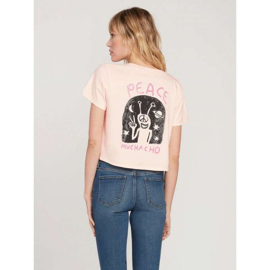 Technical Clothing * | Fire Sale Volcom Ozzy Ss Tee (Lifght Peach) Woman