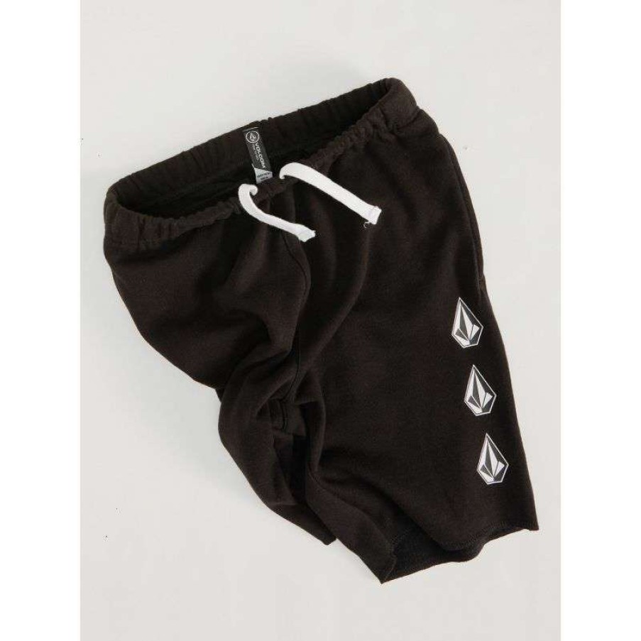 Technical Clothing * | Fire Sale Volcom Iconic Stone Fleece Shorts (Black) Child