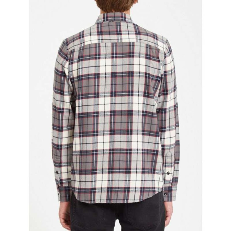 Technical Clothing * | Exceptional Design Volcom Caden Plaid Shirt (Bleached Sand) Man